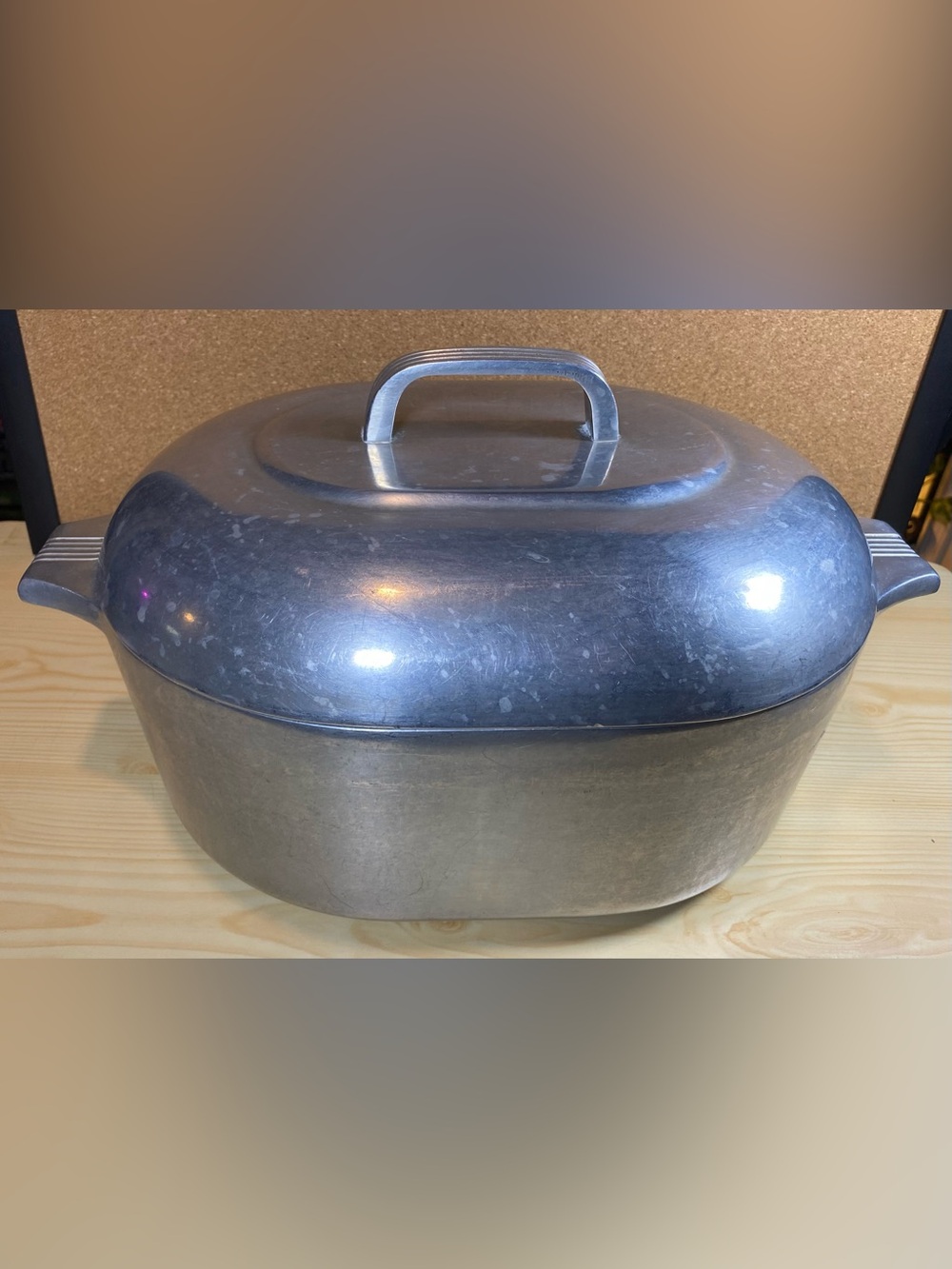 Wagner Ware Sidney Magnalite 4265 Dutch Oven Roaster W/Lid 8 Qt Oval Aluminum